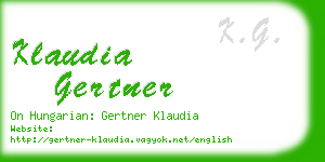 klaudia gertner business card